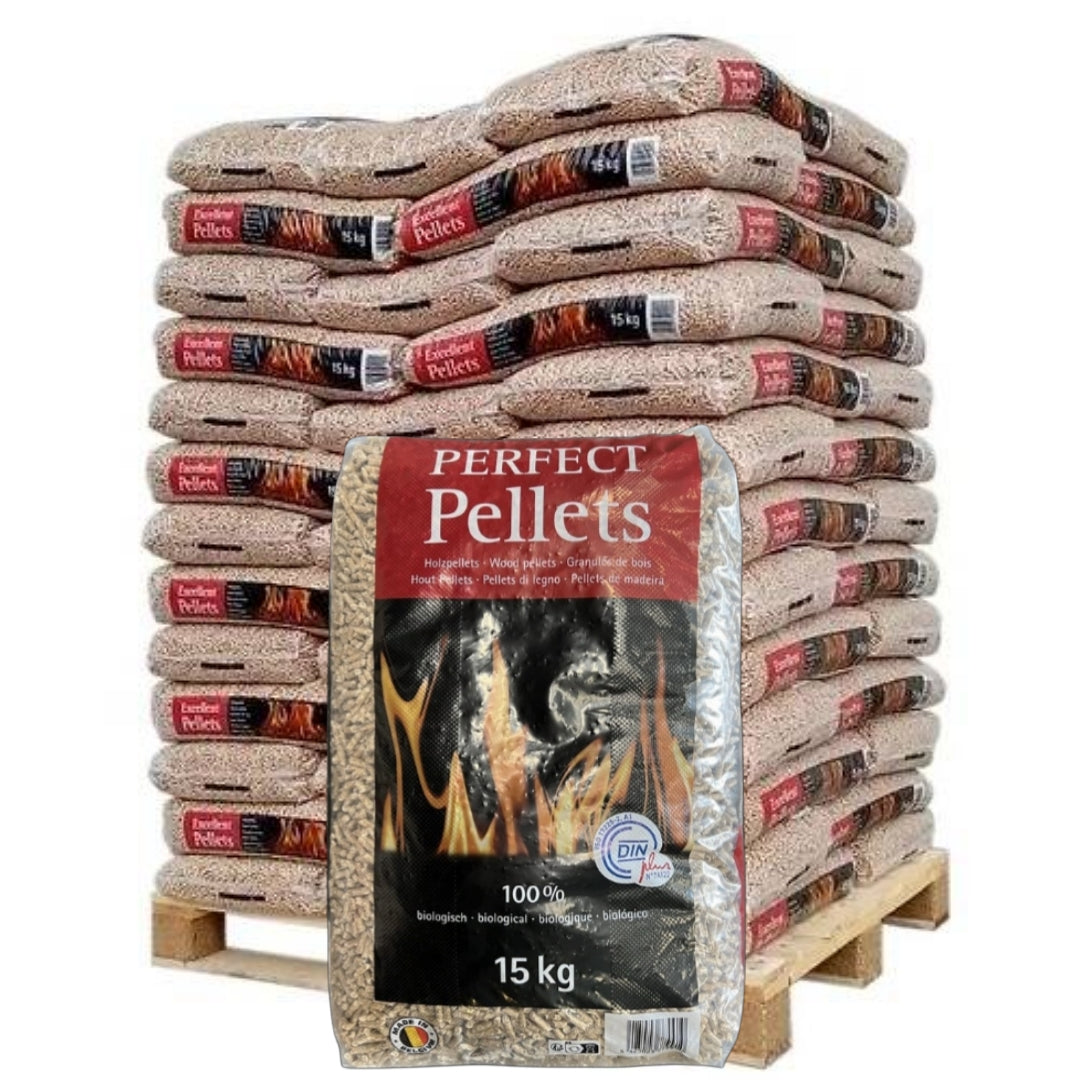 PERFECT Pellets — Palette de 65 sacs de 15 kg — Granulés belges Premium DINplus— Disponible immédiatement