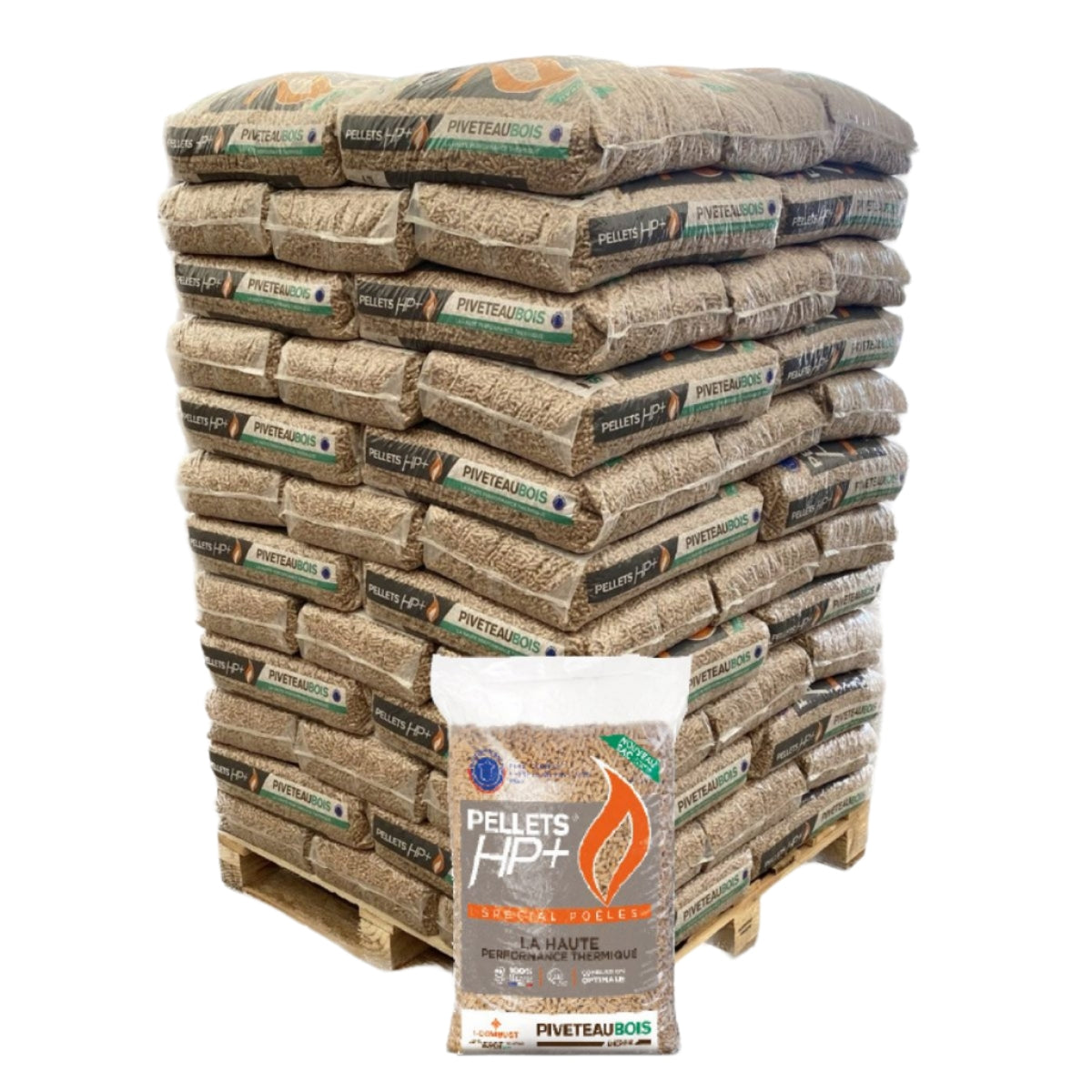 PIVETEAUBOIS HP+ — Palette 72 sacs de 15 kg — Granulés Premium français—Disponible immédiatement