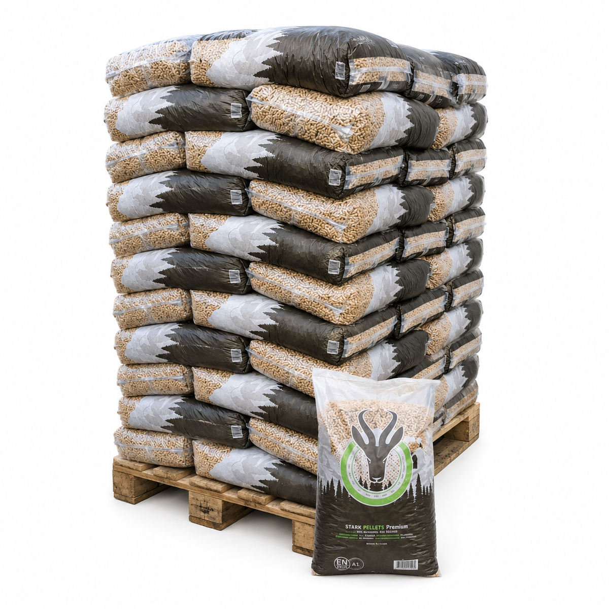 STARK PELLET — Palette de 70 sacs de 15 kg — Granulés 100 % résineux ENplus & DINplus— Disponible immédiatement